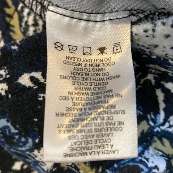 Joie Caleigh Floral Print Sweatshirt Cropped Blue MultiColor Thumb Holes Relaxed - Picture 5 of 9